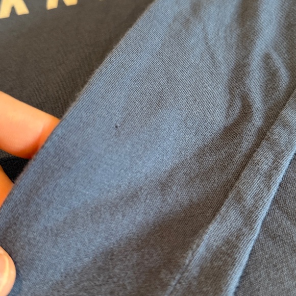 Zadig & Voltaire Girls Size 8 “I want more Rock & Roll” long sleeve blue shirt - Picture 7 of 10